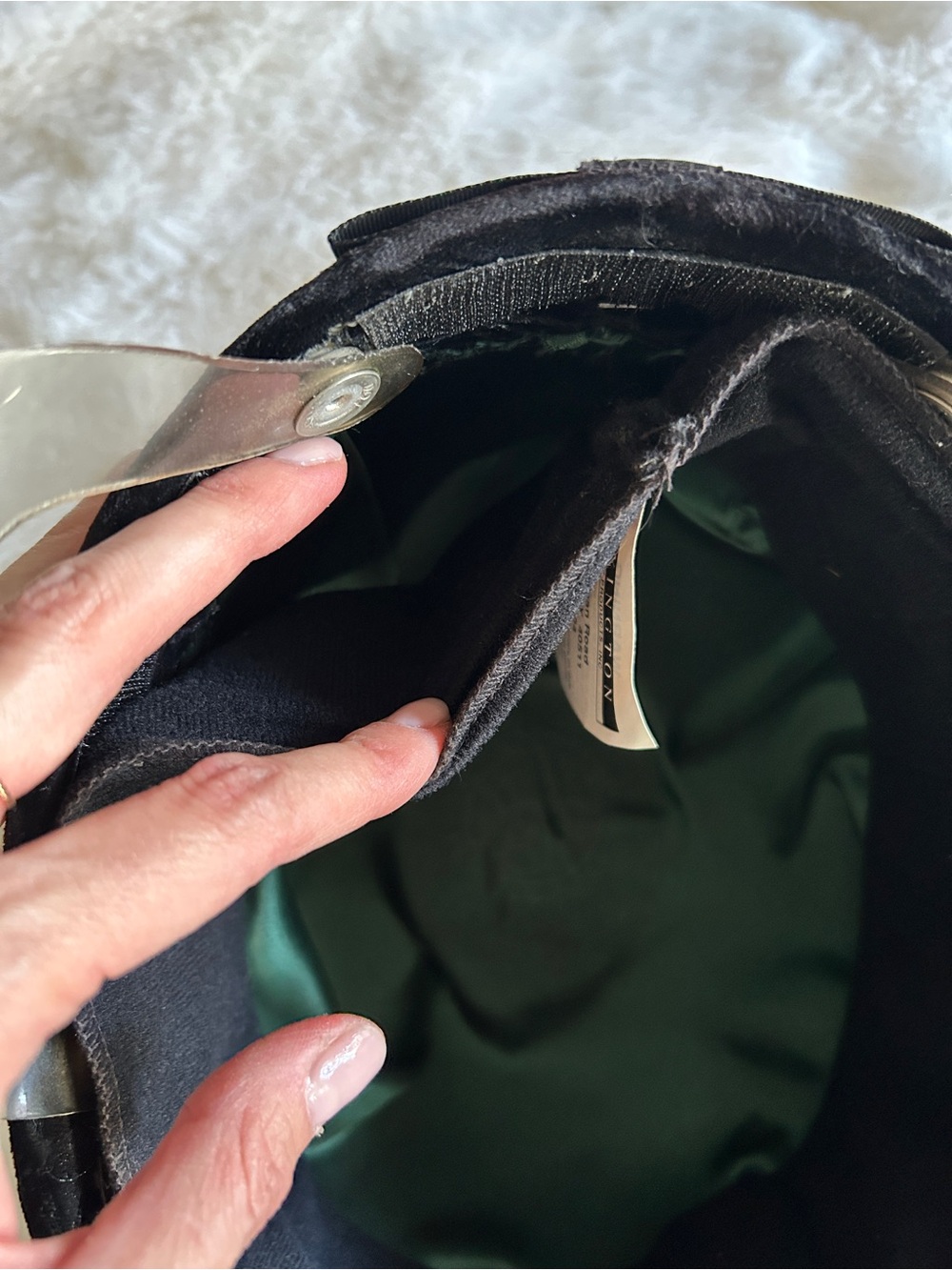 Vtg Equestrian Lexington Velvet Riding Helmet - Picture 6 of 8